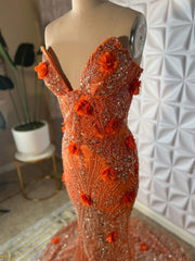 Orange Prom Gown