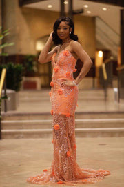 Orange Prom Gown