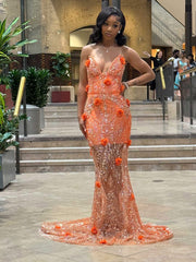 Orange Prom Gown