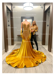 Gold Prom gown